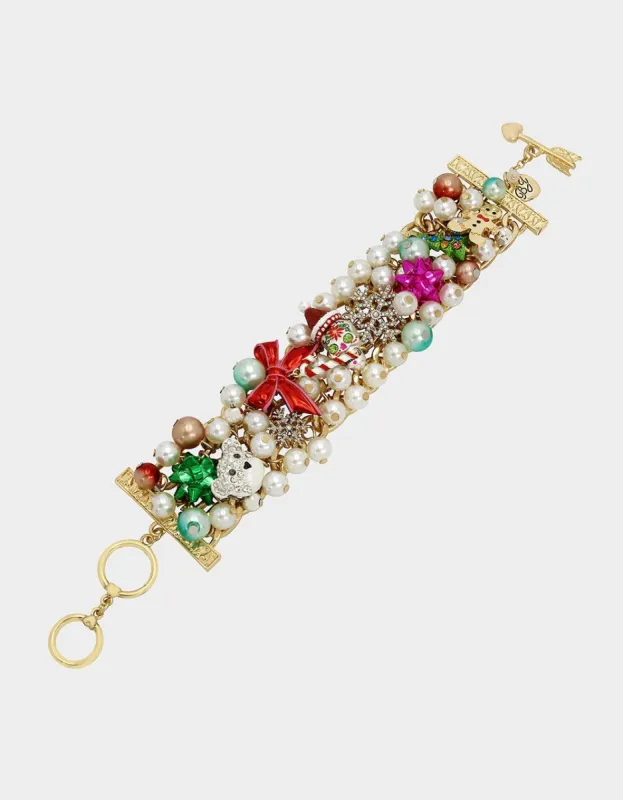 BETSEYS HOLIDAY CLUSTER BRACELET MULTI sold by Betsey Johnson