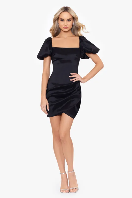 "Allie"  Puff Sleeve Short Dress sold by Betsy & Adam