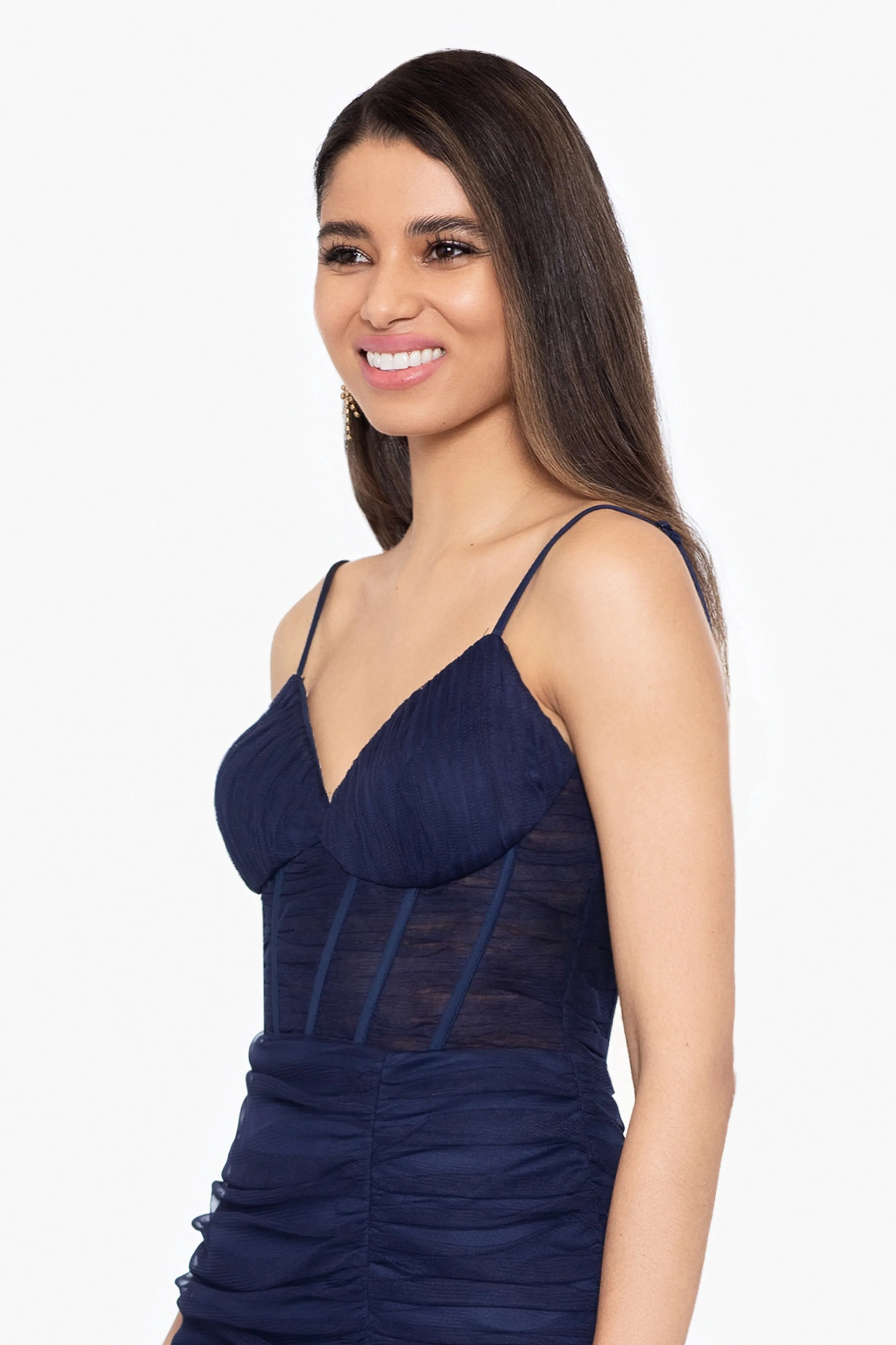 Blondie Nites "Alyssa" Short Slim Mesh Corset Dress sold by Betsy & Adam product image thumbnail 4