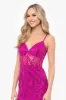 "Clarissa" Short Bodycon Glitter Illusion Dress sold by Betsy & Adam