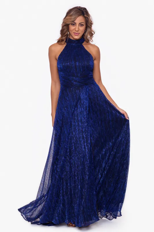 "Stella" Long Crinkle Halter Wrap Skirt Dress sold by Betsy & Adam