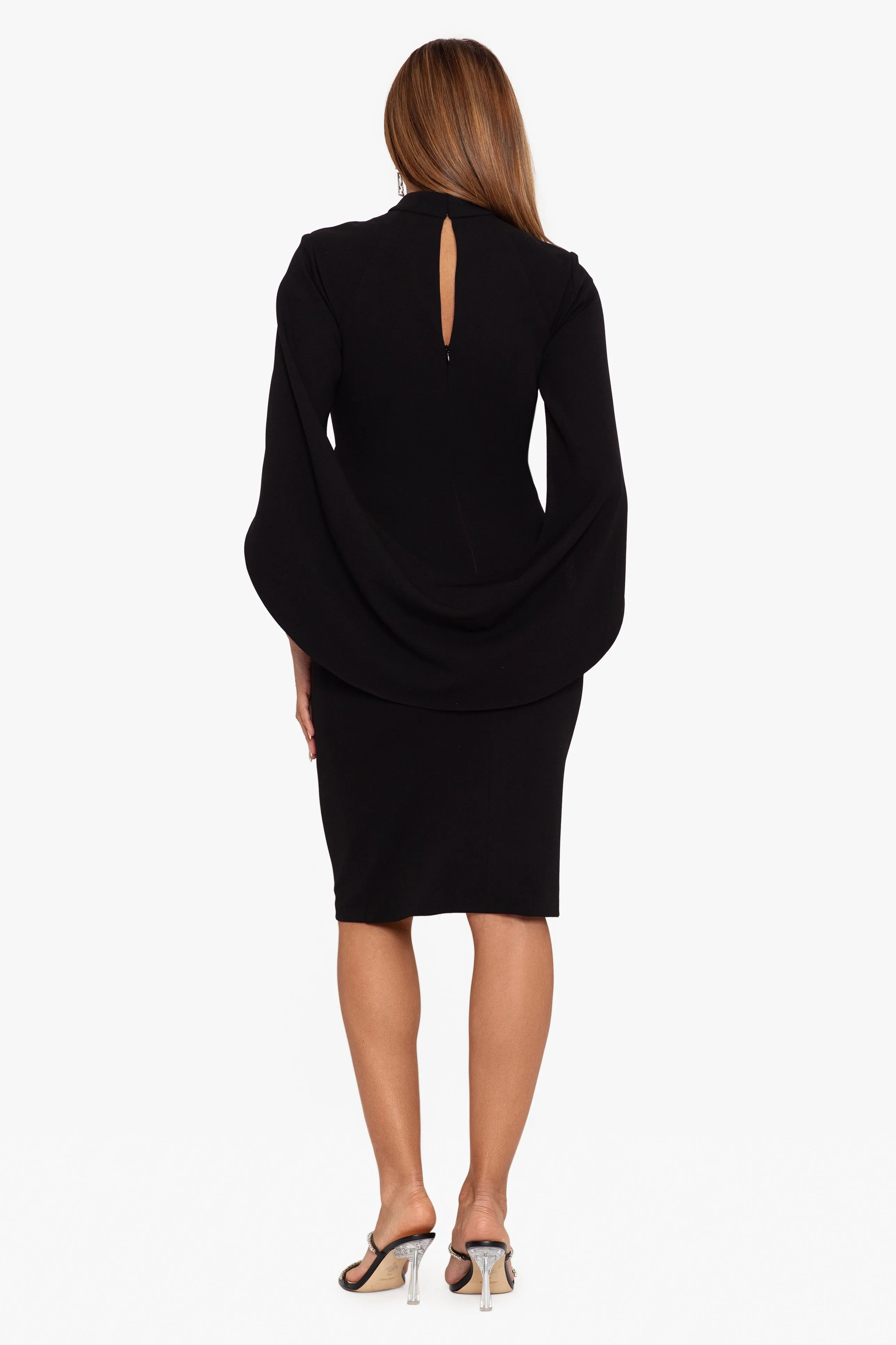 "Marcy" Short Scuba Drape Cut Out Dress sold by Betsy & Adam product image thumbnail 3