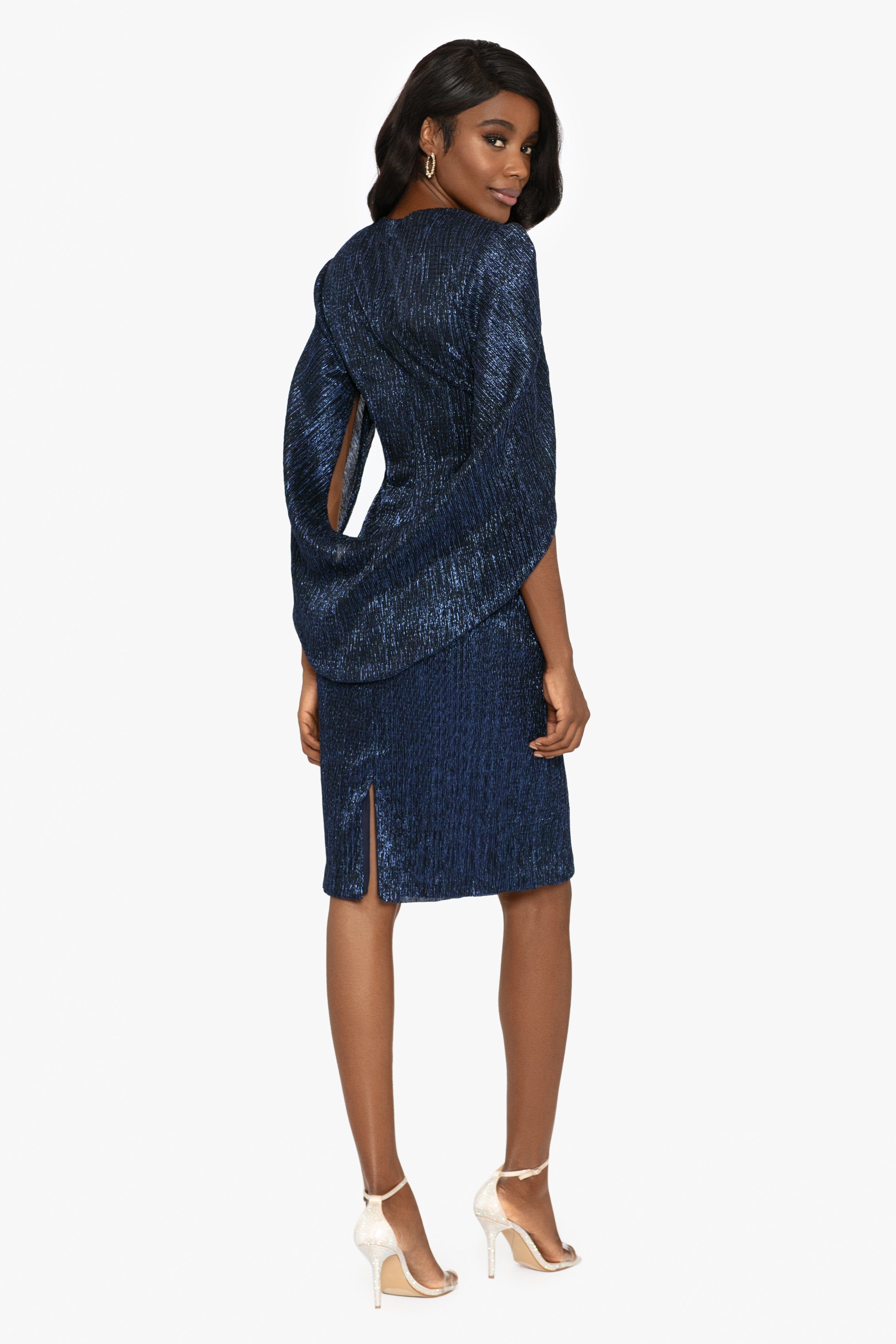 "Mya" Short Deep V Neck Dress sold by Betsy & Adam product image thumbnail 2