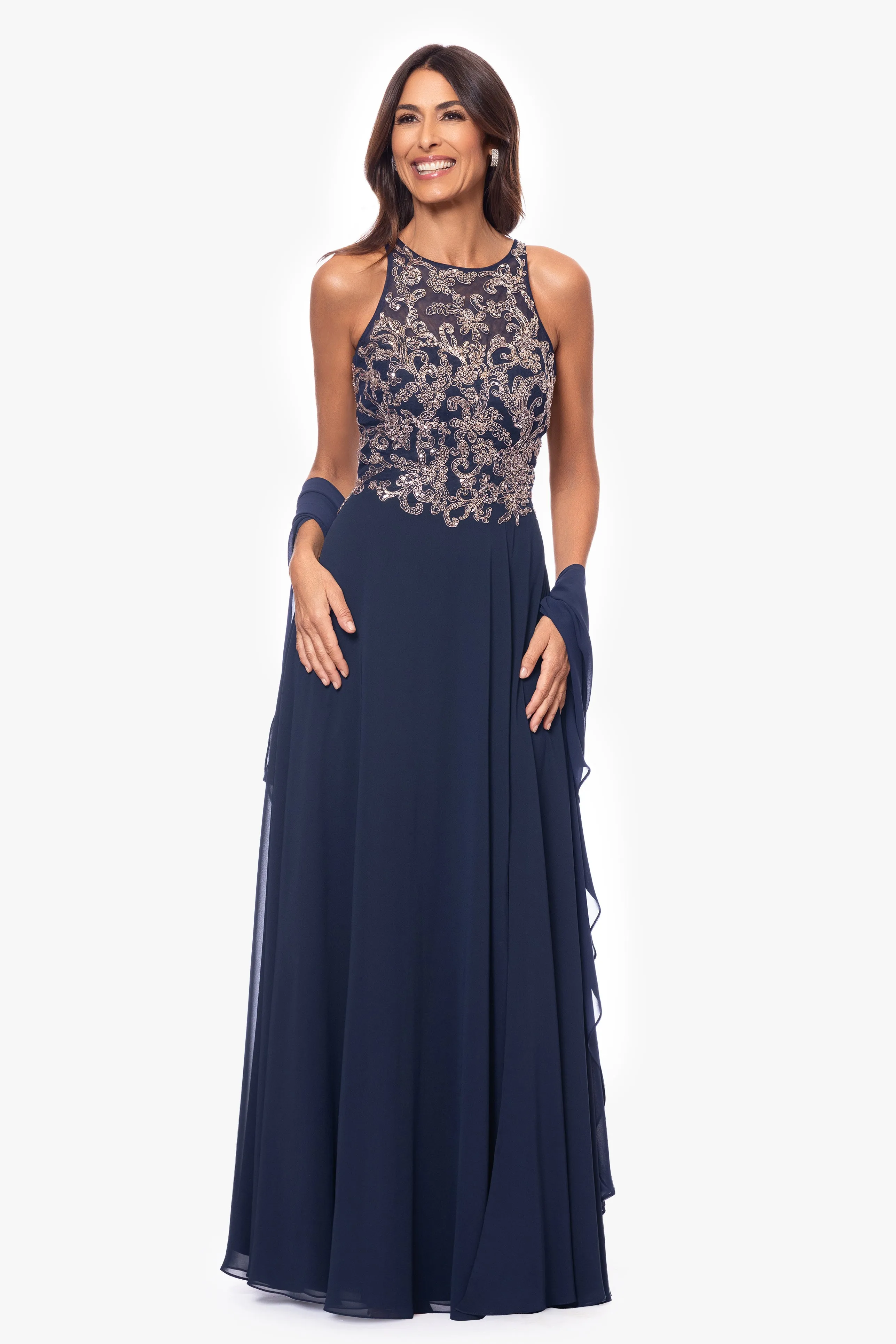 "Bernadette" Chiffon Shawl Wrap sold by Betsy & Adam product image thumbnail 4