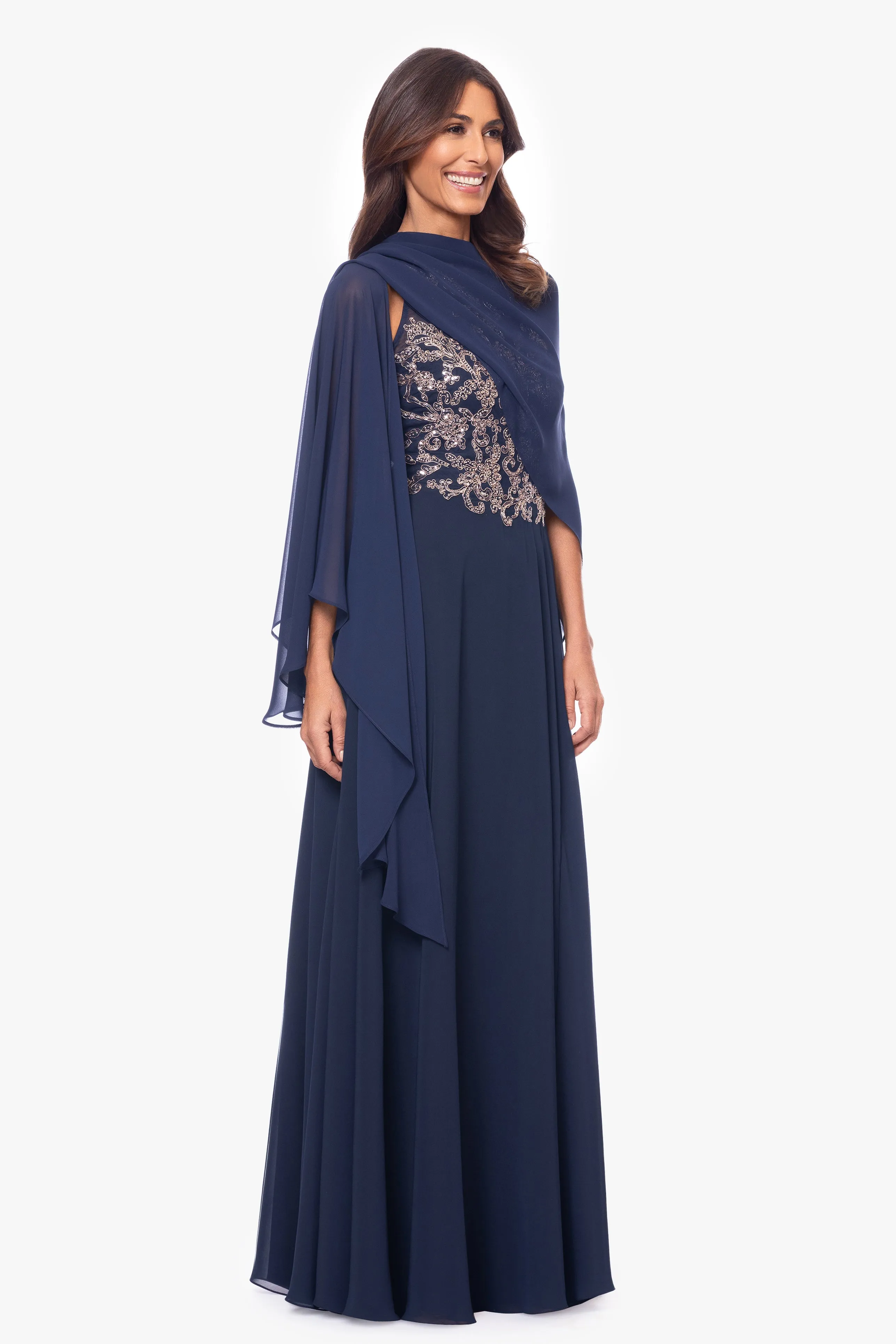 "Bernadette" Chiffon Shawl Wrap sold by Betsy & Adam product image thumbnail 5