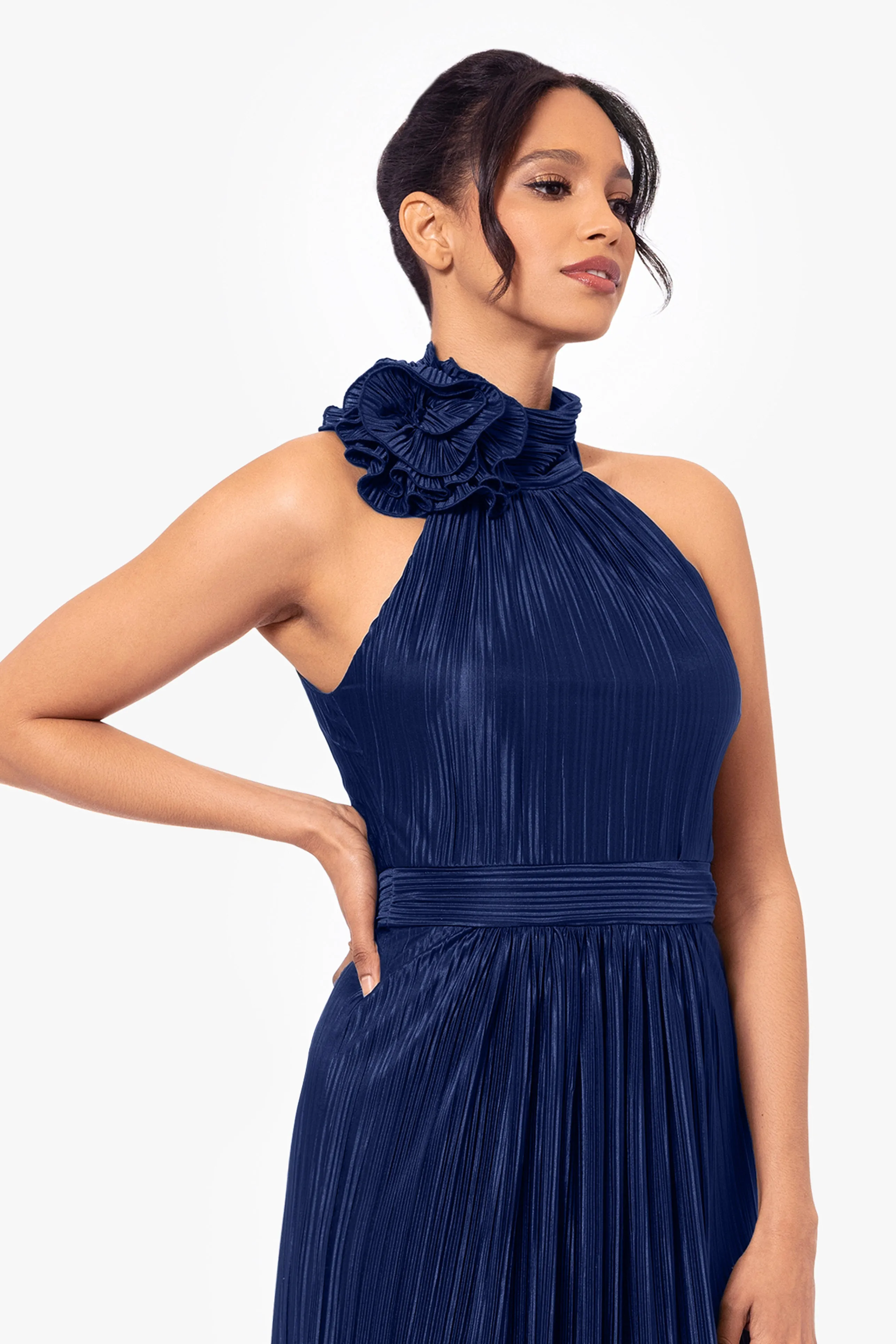 "Lindsay" Long High Rosette Dress sold by Betsy & Adam product image thumbnail 4