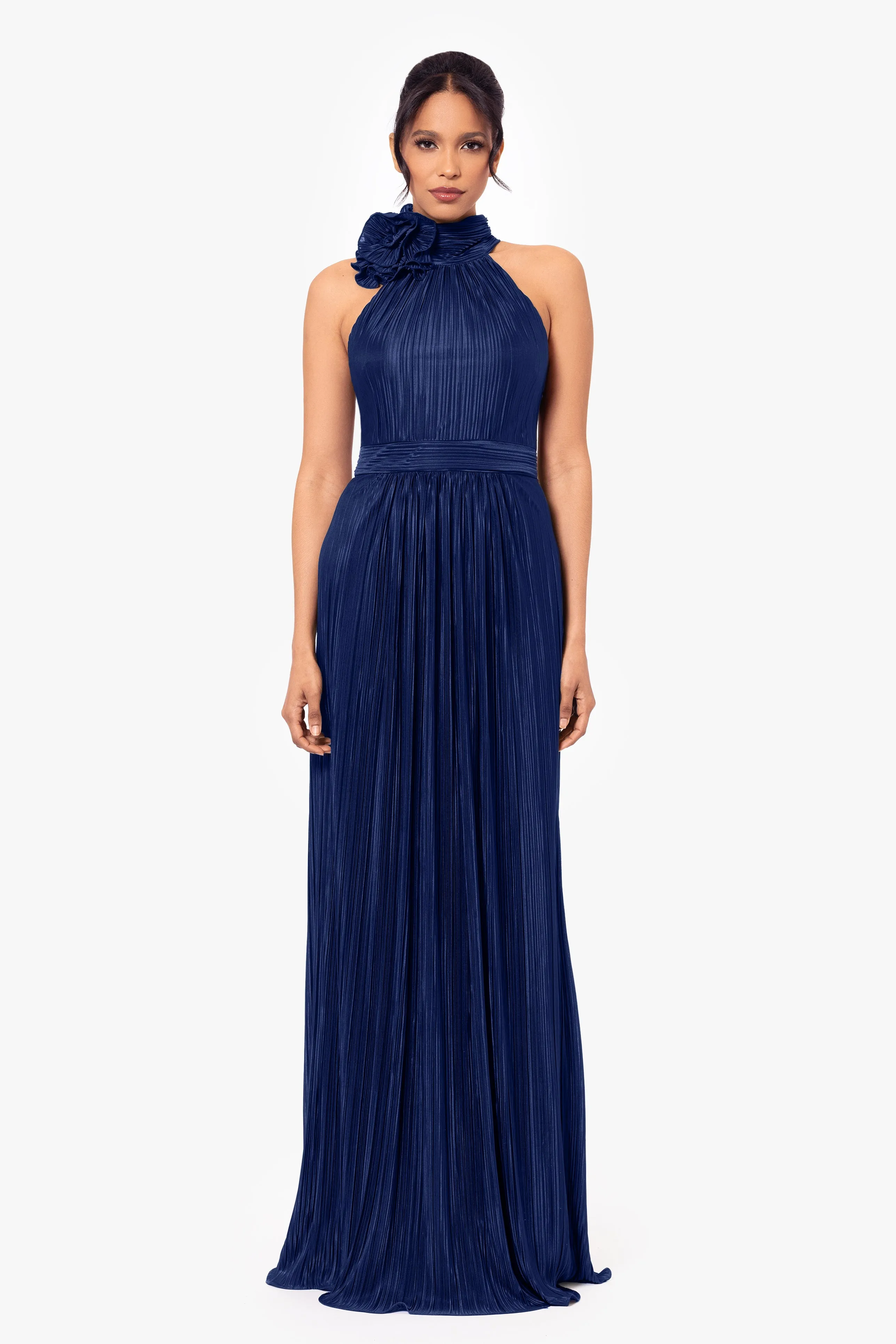 "Lindsay" Long High Rosette Dress sold by Betsy & Adam