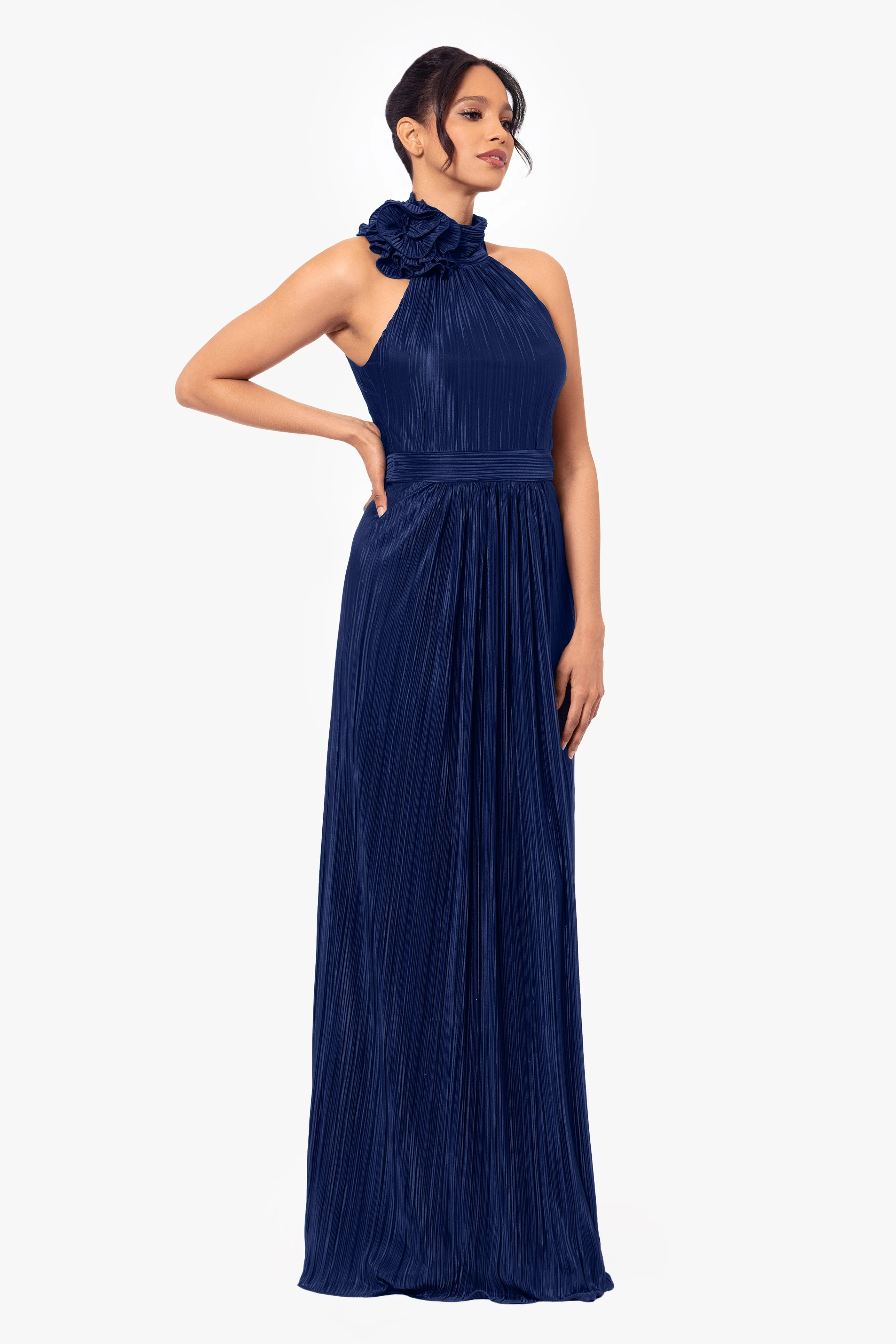 "Lindsay" Long High Rosette Dress sold by Betsy & Adam product image thumbnail 3