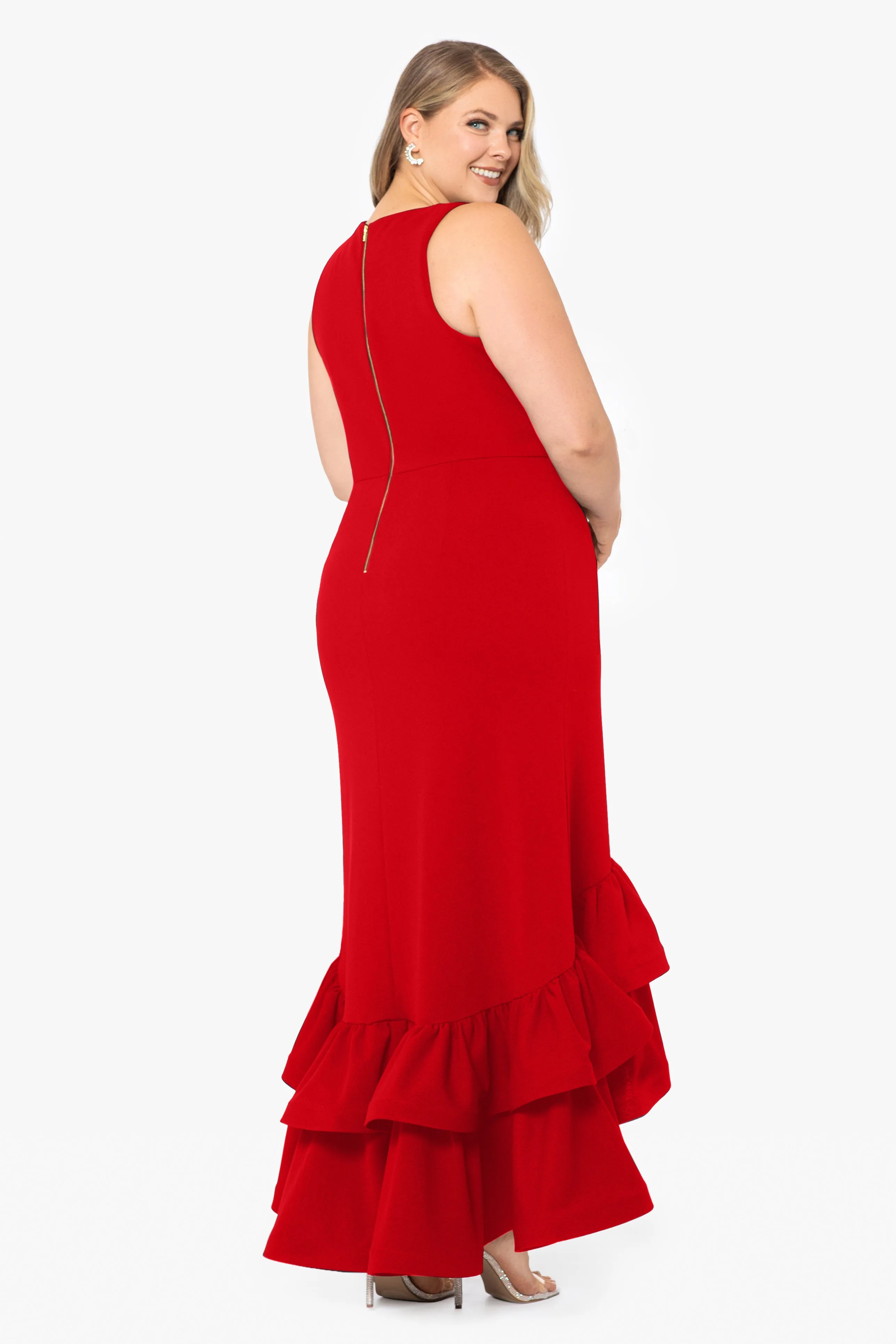 Plus "Mae" V-Neck Scuba Crepe Dress sold by Betsy & Adam product image thumbnail 2