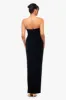 "Liliana" Long Velvet Strapless Tuxedo Dress sold by Betsy & Adam