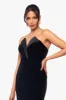 "Liliana" Long Velvet Strapless Tuxedo Dress sold by Betsy & Adam