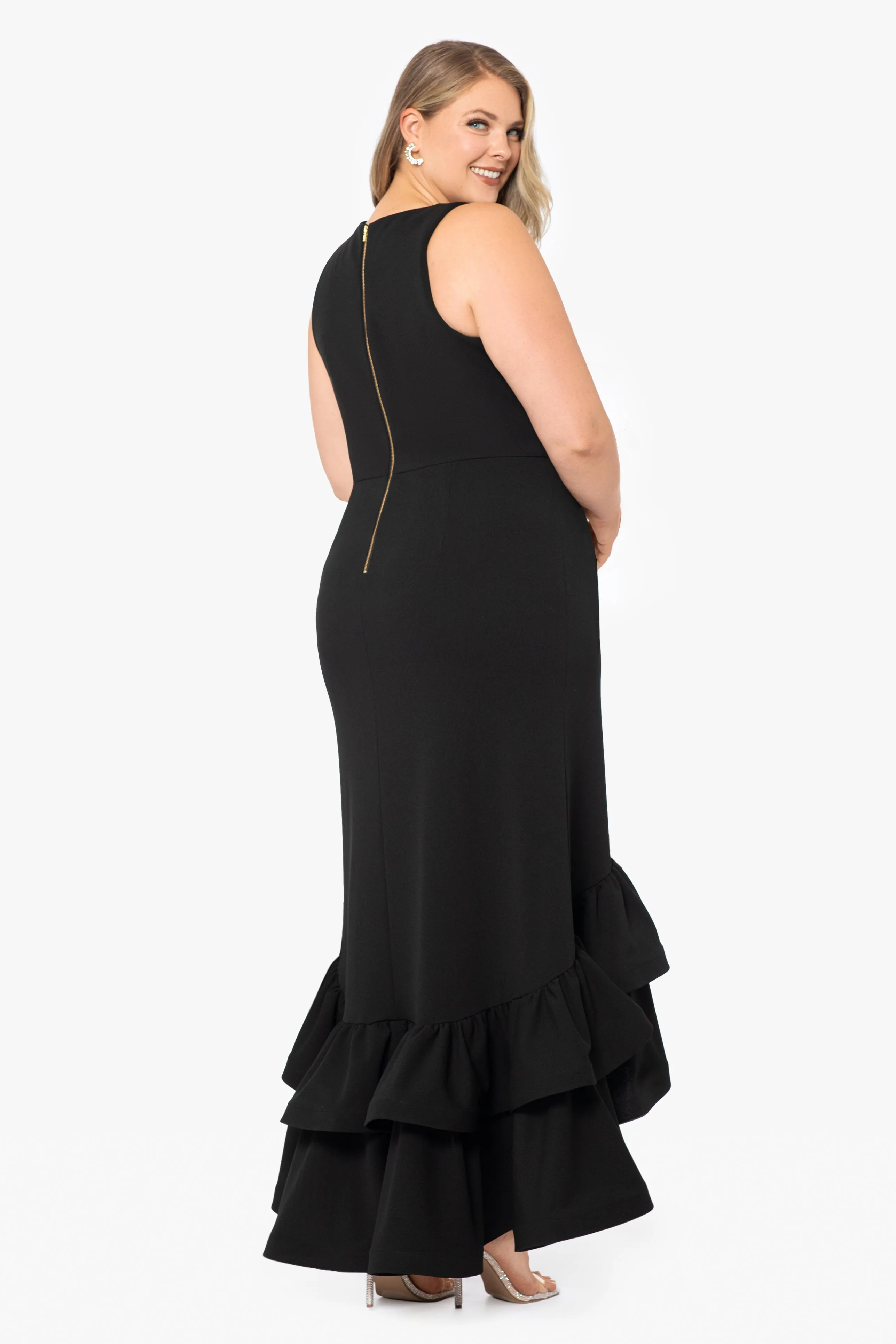 Plus "Mae" V-Neck Scuba Crepe Dress sold by Betsy & Adam product image thumbnail 2