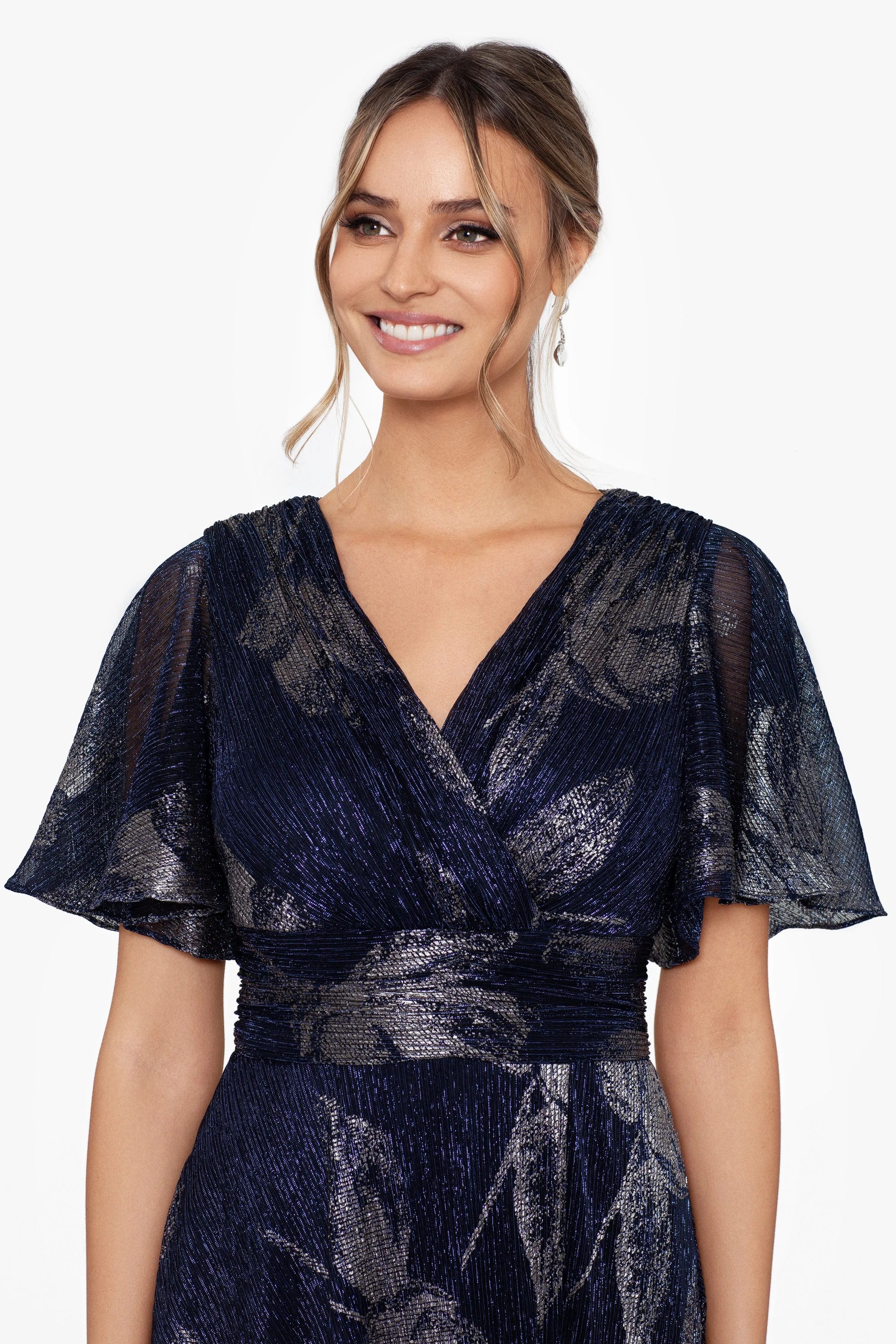 Petite "Chloe" Long Short Sleeve Print Dress sold by Betsy & Adam product image thumbnail 3