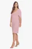 Plus "Eva" Short Scuba Crepe Wrap Drape Back sold by Betsy & Adam