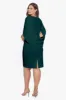 Plus "Eva" Short Scuba Crepe Wrap Drape Back sold by Betsy & Adam
