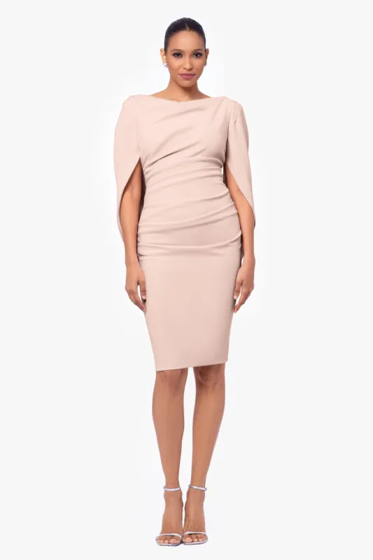 "Jordan" Short Scuba Crape Draped Back Dress sold by Betsy & Adam