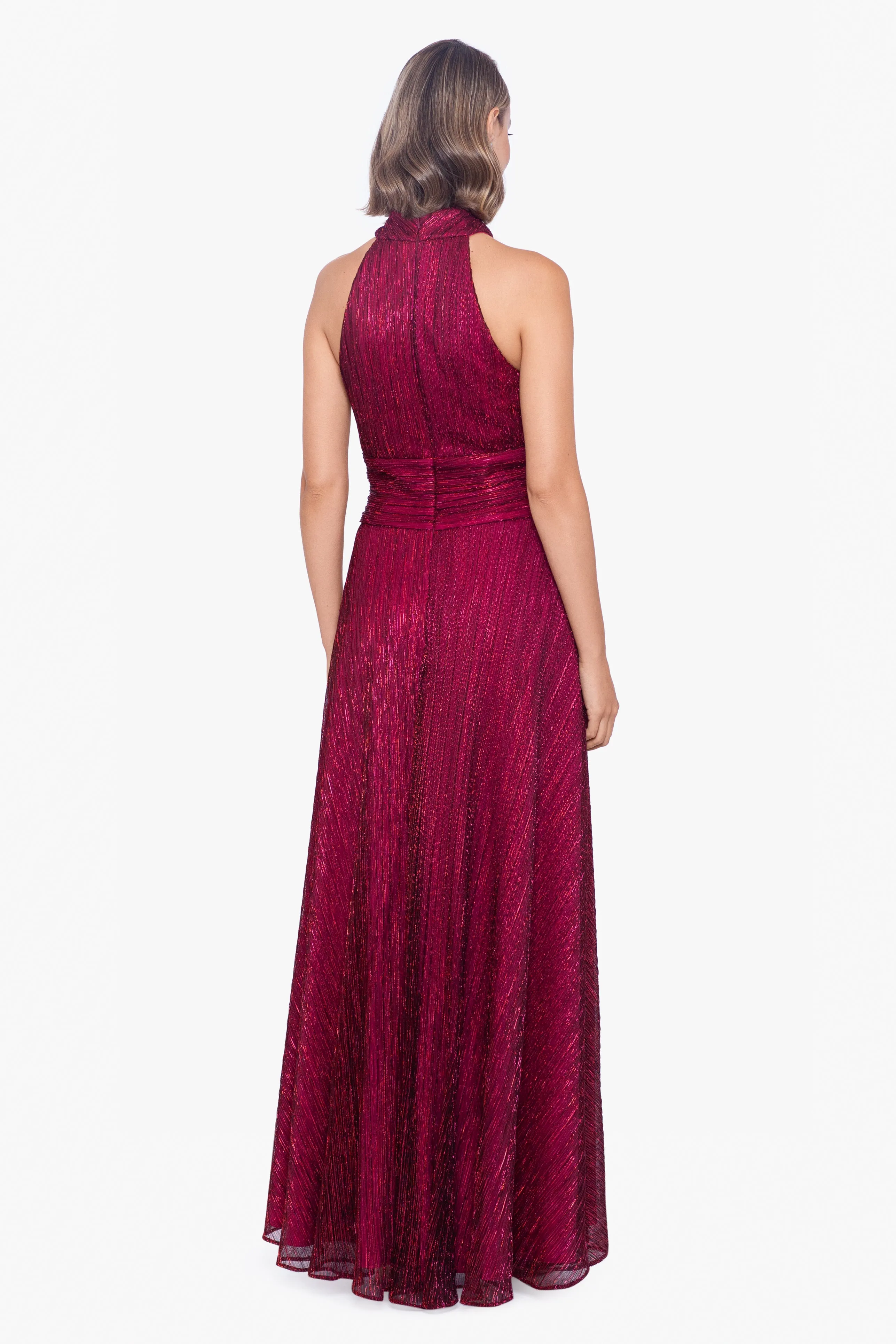 "Stella" Long Crinkle Halter Wrap Skirt Dress sold by Betsy & Adam product image thumbnail 2