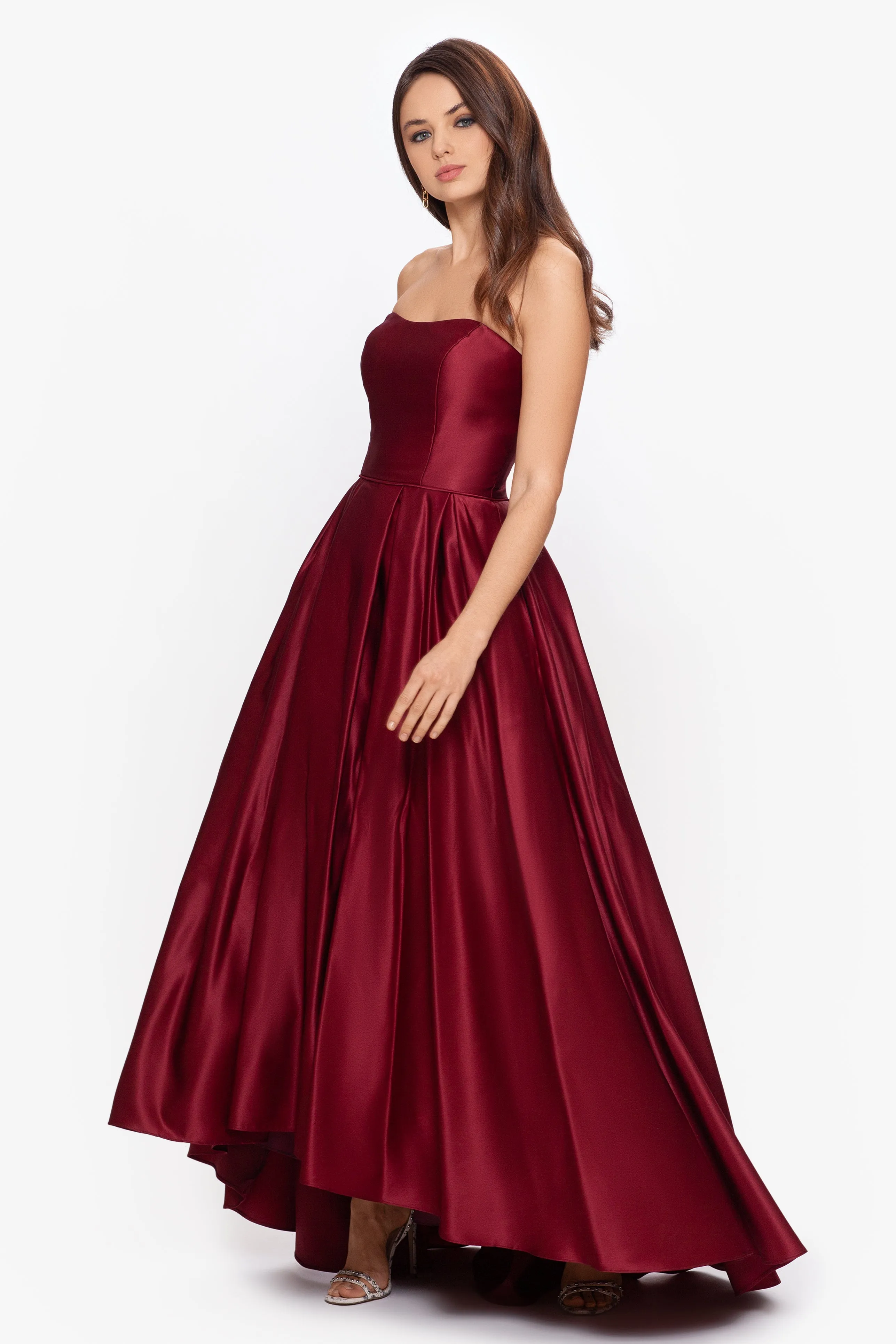 Petite "Aletta" Long Strapless Ballgown sold by Betsy & Adam product image thumbnail 4