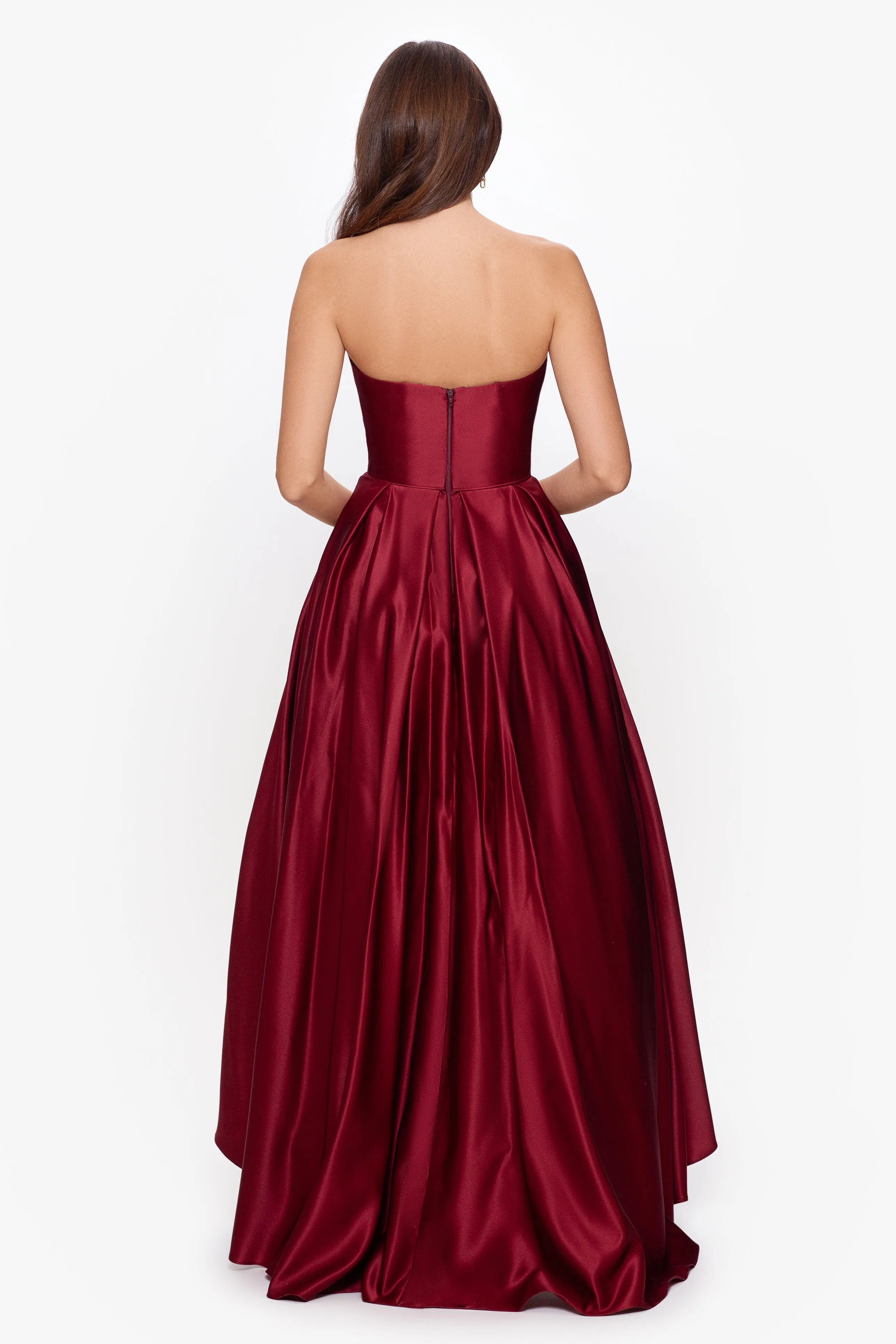 Petite "Aletta" Long Strapless Ballgown sold by Betsy & Adam product image thumbnail 2