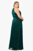 Plus "Mila" Long Halter Metallic Dress sold by Betsy & Adam