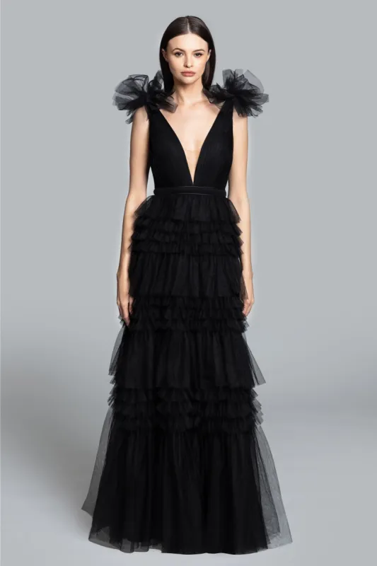 GHRAIL "Brooklyn" Mesh Gown sold by Betsy & Adam