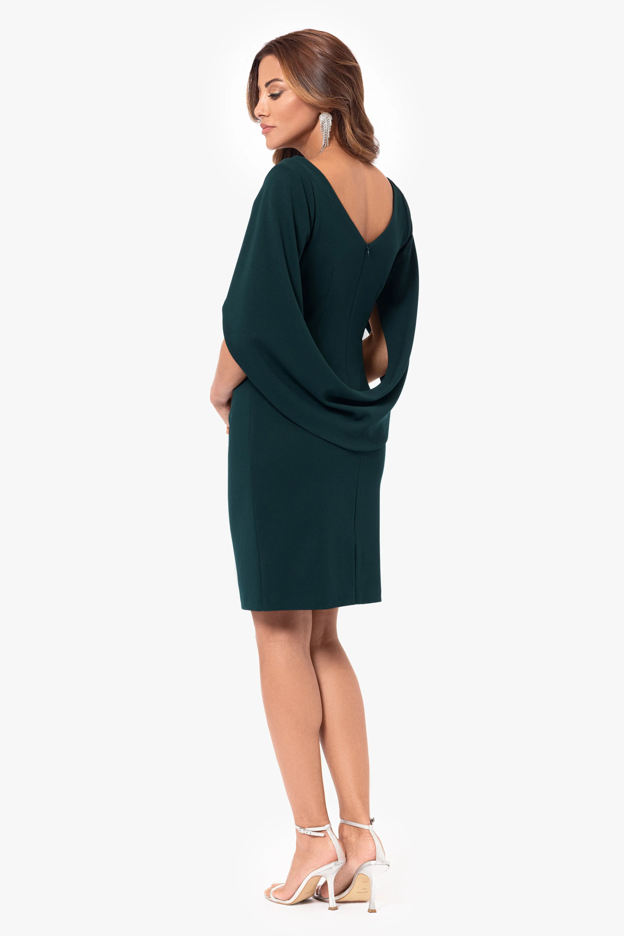Petite "Jordan" Short Scuba Crape Draped Back Dress sold by Betsy & Adam product image thumbnail 2