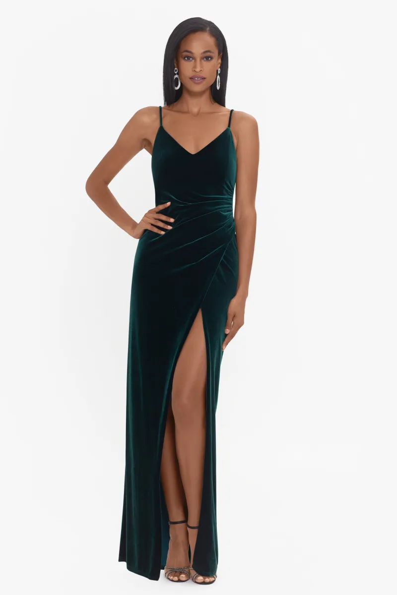● I AM MARI ● Challenge High Neck Strap Long Dress Petite 