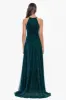 Petite "Mila" Long Halter Metallic Dress sold by Betsy & Adam