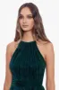 Petite "Mila" Long Halter Metallic Dress sold by Betsy & Adam