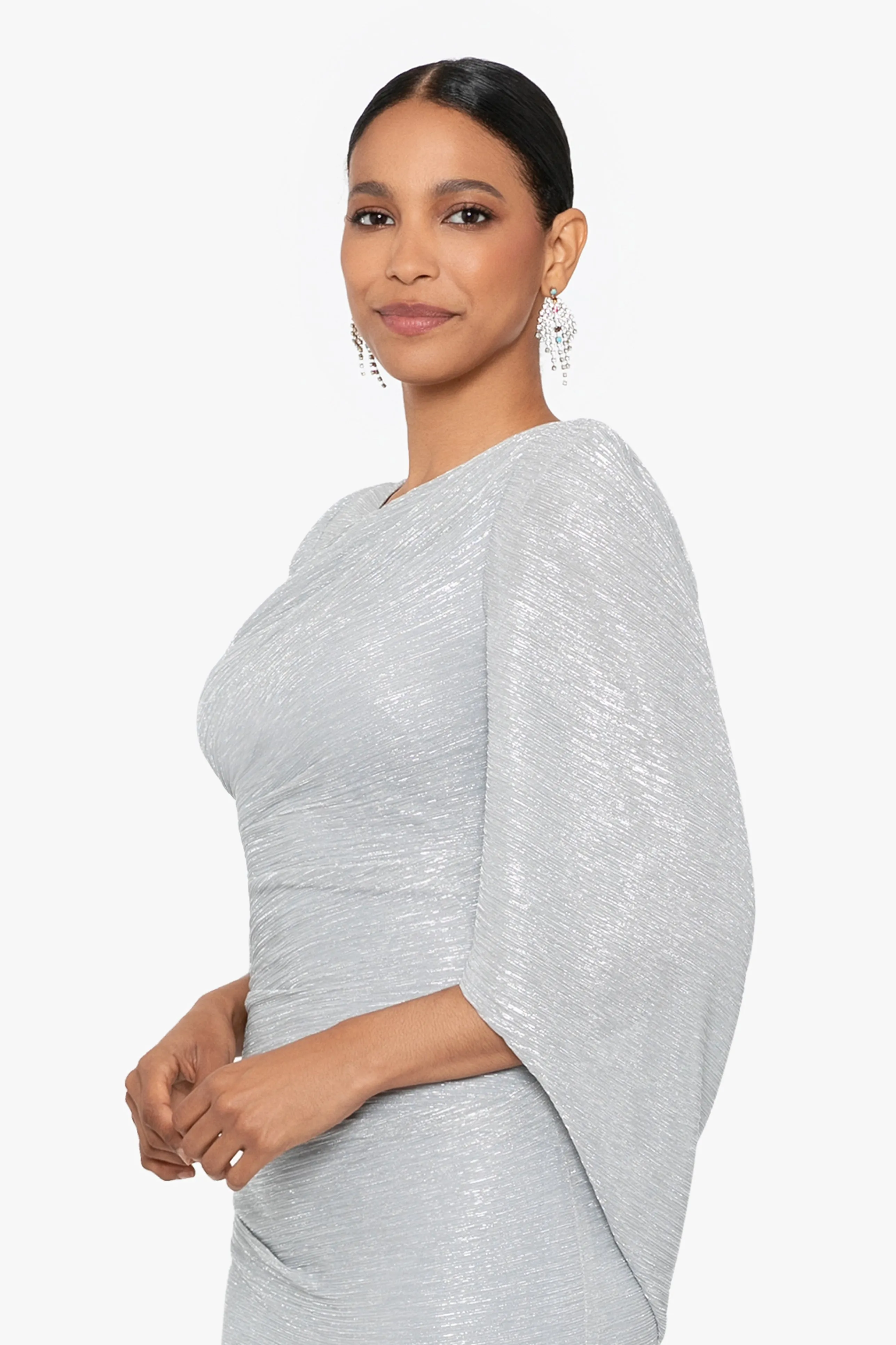 "Darcy" Long Sleeve Galaxy Cape Dress sold by Betsy & Adam product image thumbnail 4