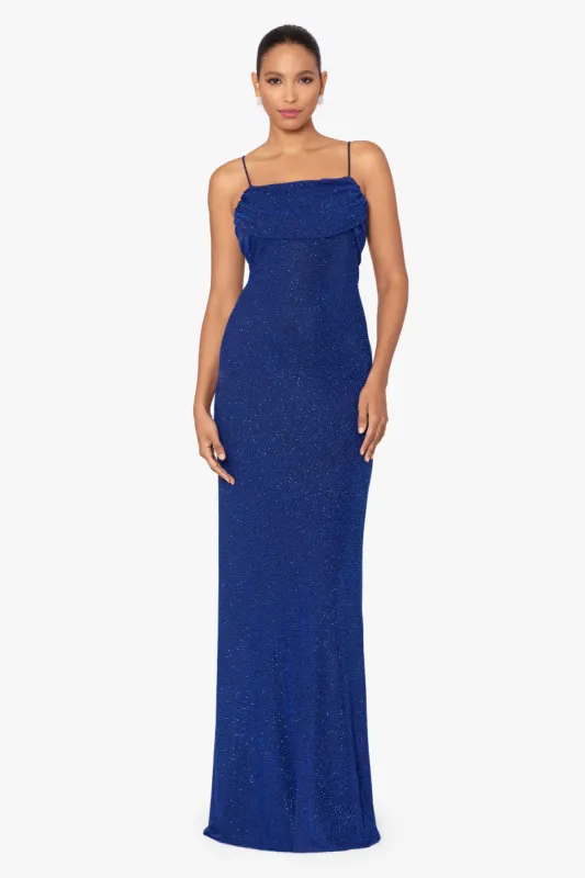 Petite "Lola" Long Puff Glitter Knit Dress made by Betsy & Adam