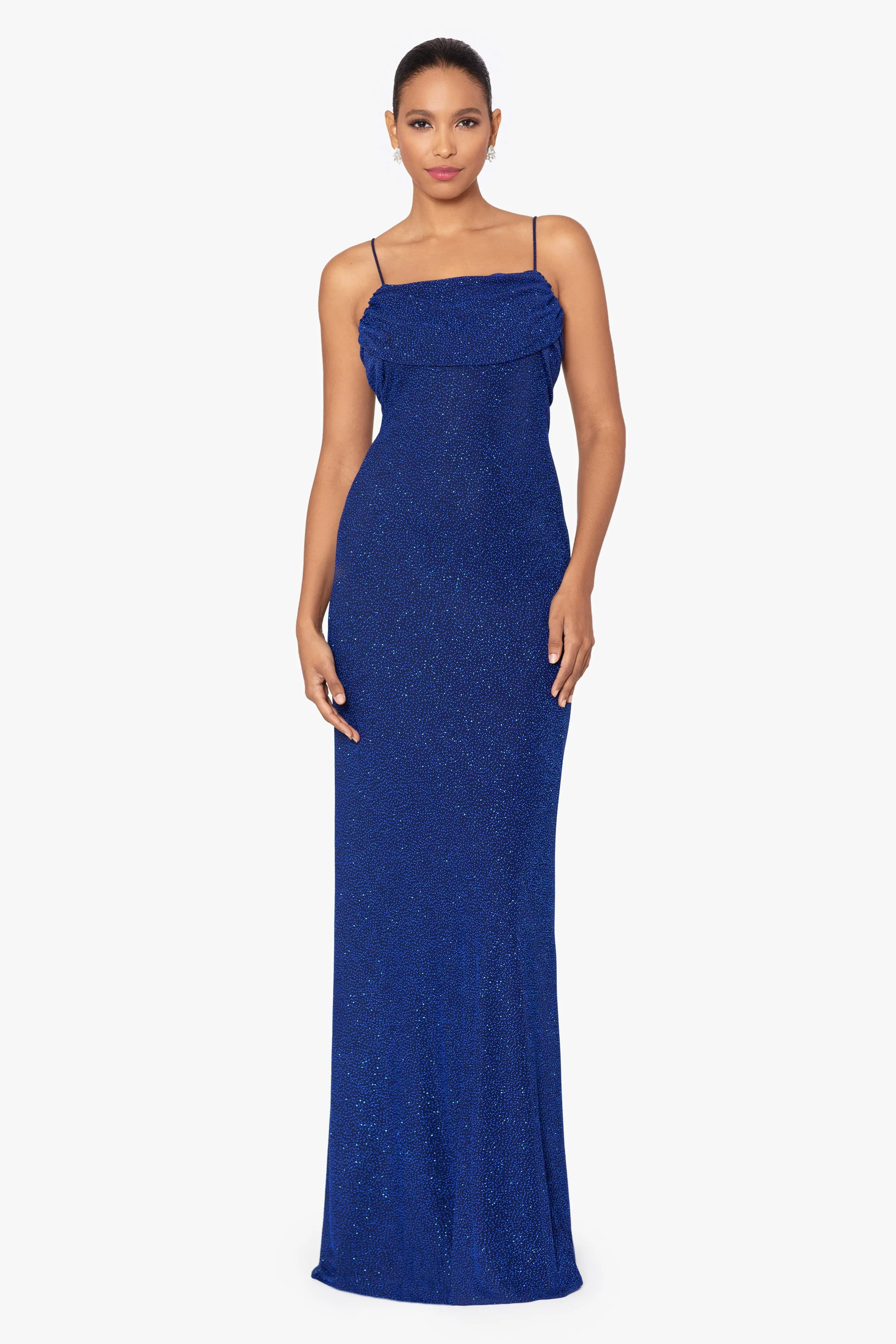 Petite "Lola" Long Puff Glitter Knit Dress sold by Betsy & Adam