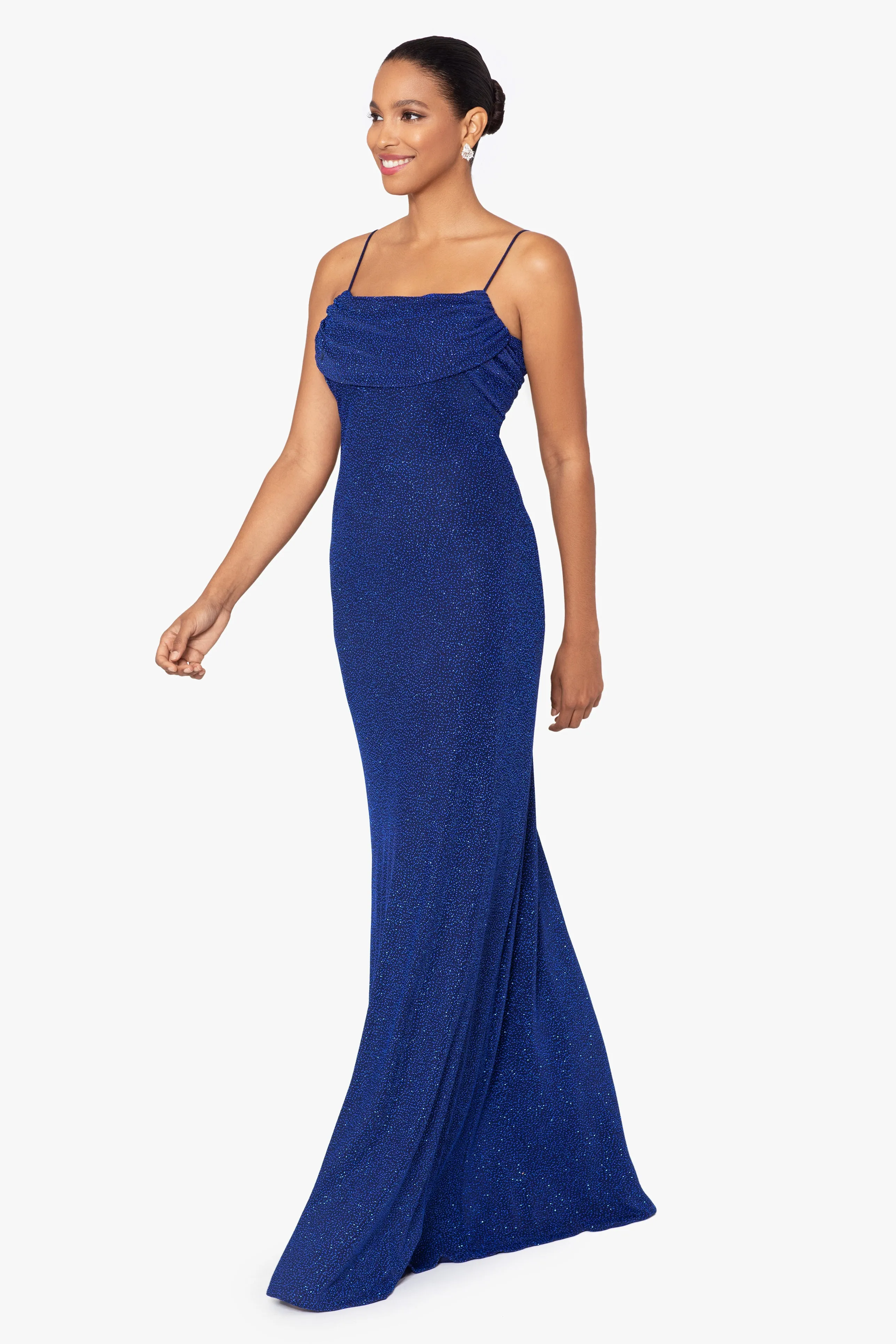 Petite "Lola" Long Puff Glitter Knit Dress sold by Betsy & Adam product image thumbnail 3