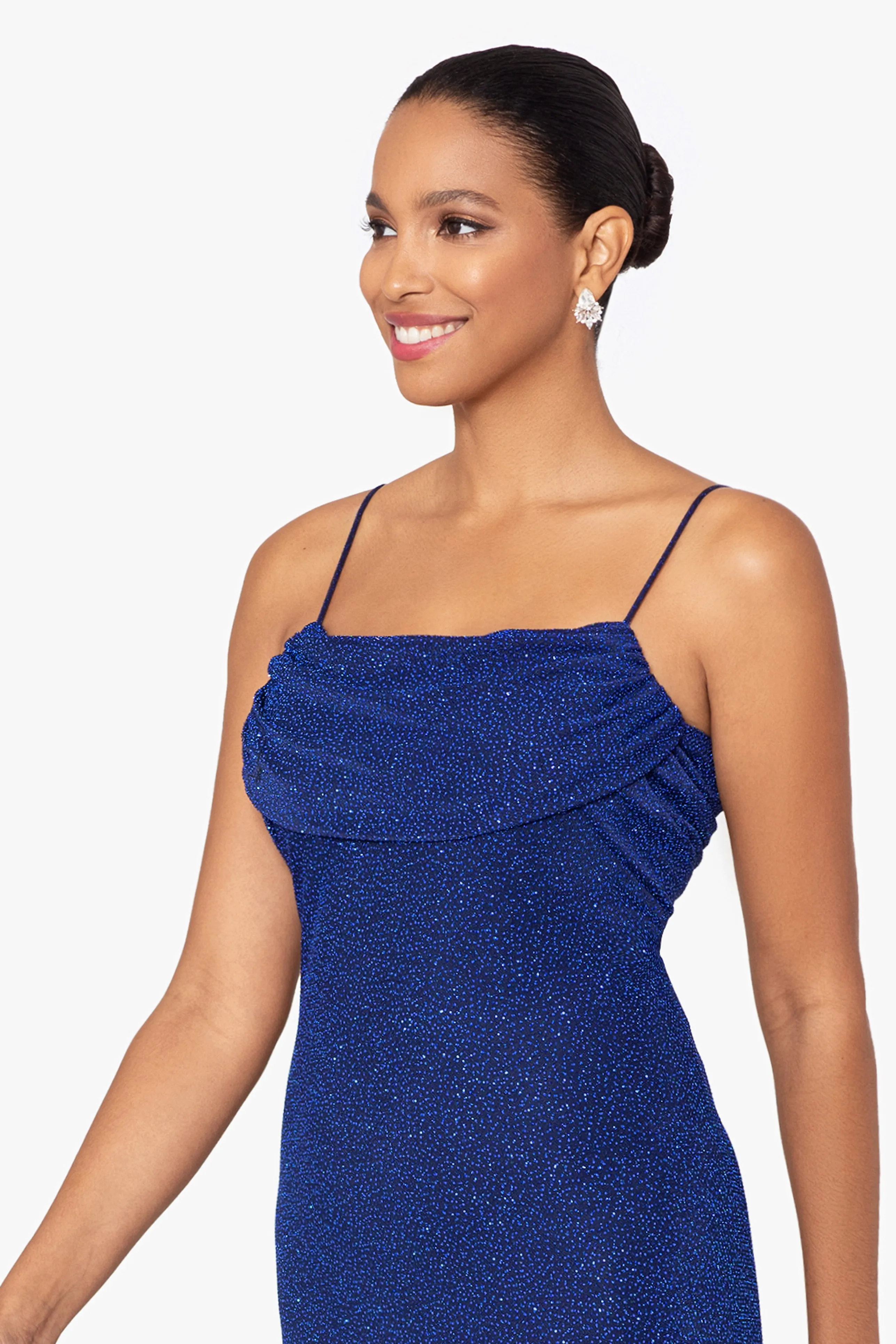 Petite "Lola" Long Puff Glitter Knit Dress sold by Betsy & Adam product image thumbnail 4
