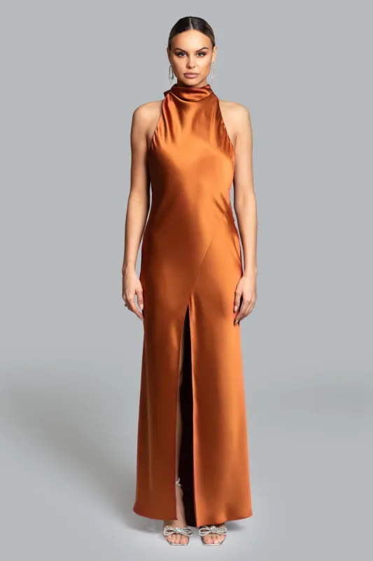 GHRAIL "Bond" Satin Gown made by Betsy & Adam