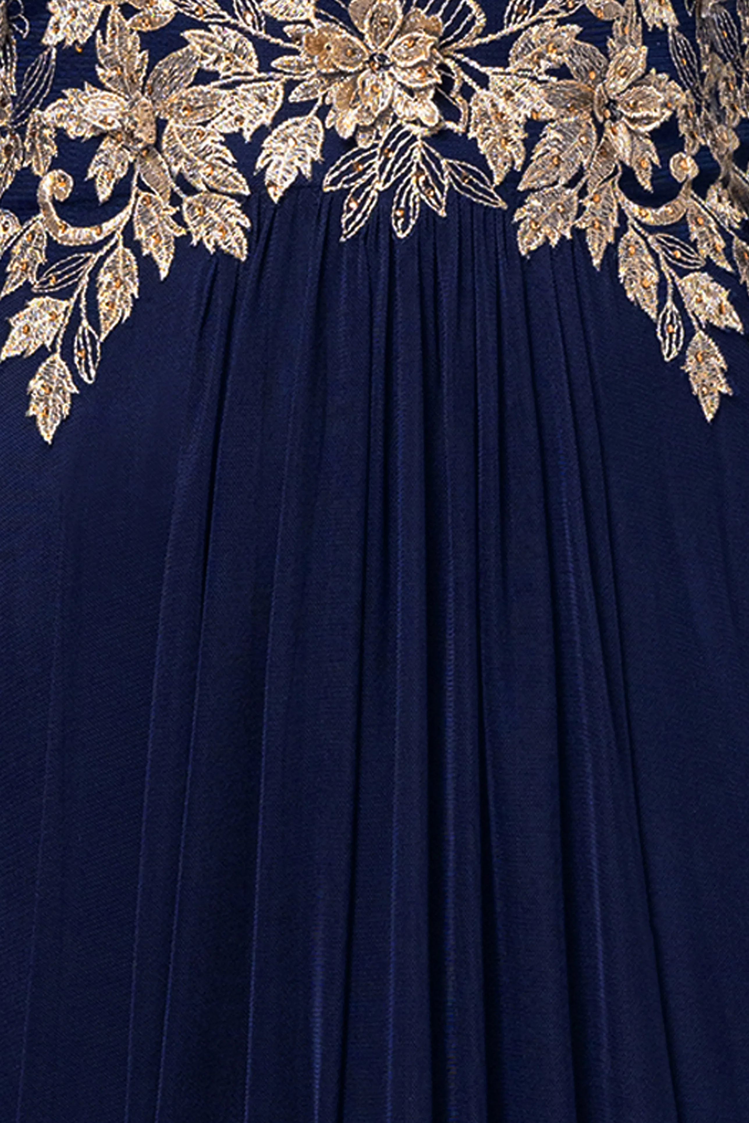 "Rebecca" Long Sleeve Mesh Floor Length Gown sold by Betsy & Adam product image thumbnail 5