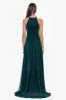 "Mila" Long Halter Metallic Dress sold by Betsy & Adam