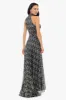 "Vilma" Long Foil Print Halter Neck Dress sold by Betsy & Adam