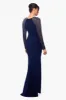 "Anna" Long Jersey Knit Embellished Sleeve Dress sold by Betsy & Adam