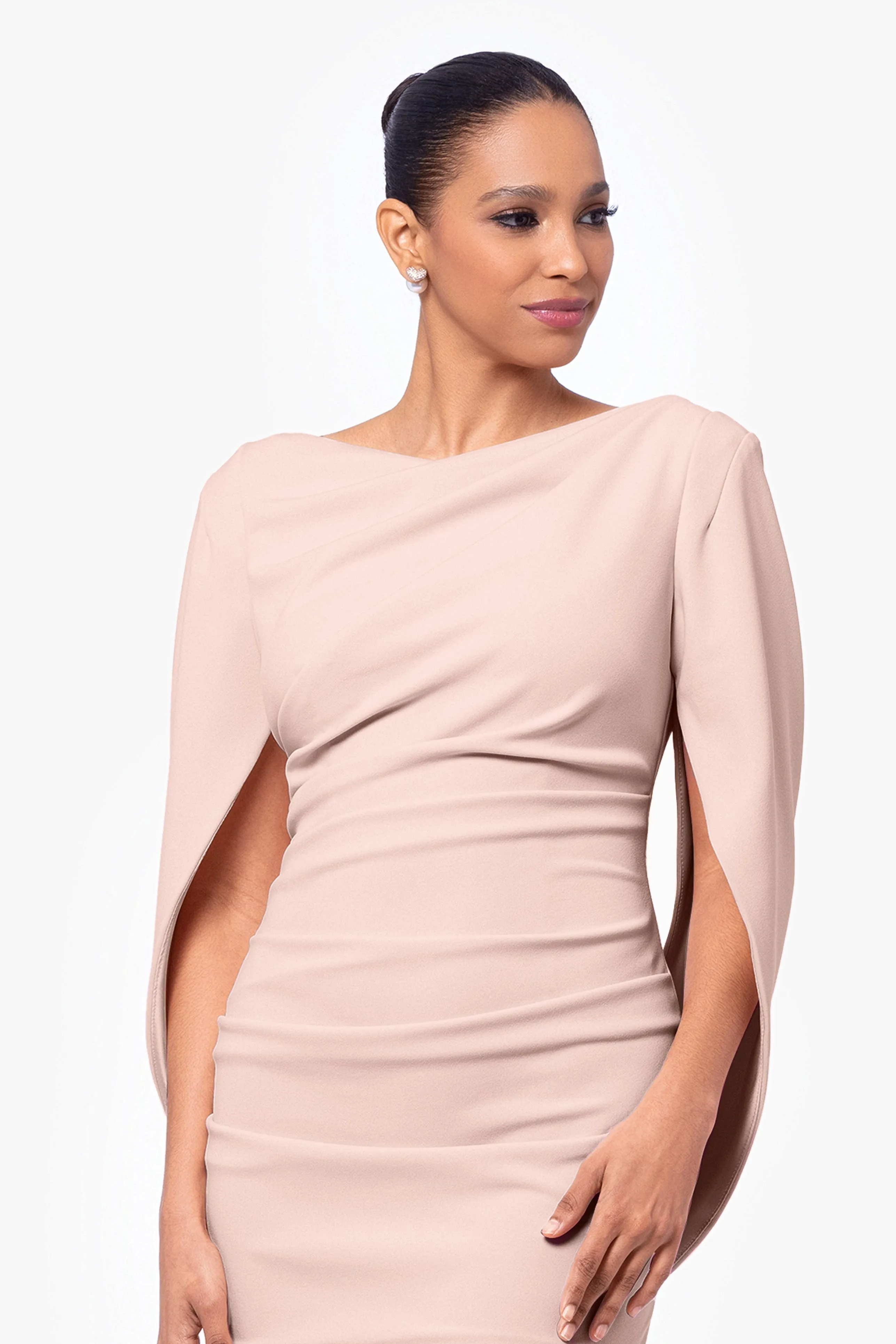 Petite "Jordan" Short Scuba Crape Draped Back Dress sold by Betsy & Adam product image thumbnail 4