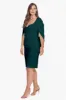 Plus "Eva" Short Scuba Crepe Wrap Drape Back sold by Betsy & Adam