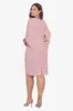 Plus "Eva" Short Scuba Crepe Wrap Drape Back sold by Betsy & Adam
