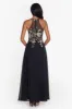 Petite "Celeste" Long Embroidered Chiffon Gown sold by Betsy & Adam