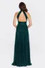 "Peyton" Long Metallic Knit Halter Top Dress sold by Betsy & Adam