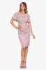 "Yvonne" Short Galaxy Glitter Mid Length Dress sold by Betsy & Adam