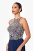 Petite "Becca" Long Beaded Top Chiffon Dress sold by Betsy & Adam