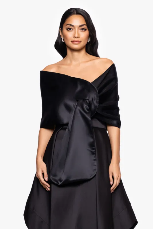 "Trixie" Satin Shawl Wrap sold by Betsy & Adam