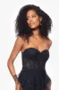 "Angelina" Long Strapless Mesh Floor Length Ruffle Dress sold by Betsy & Adam