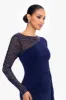 "Rhea" Long Jersey Knit Long Sleeve Beaded Floor Length Dress sold by Betsy & Adam