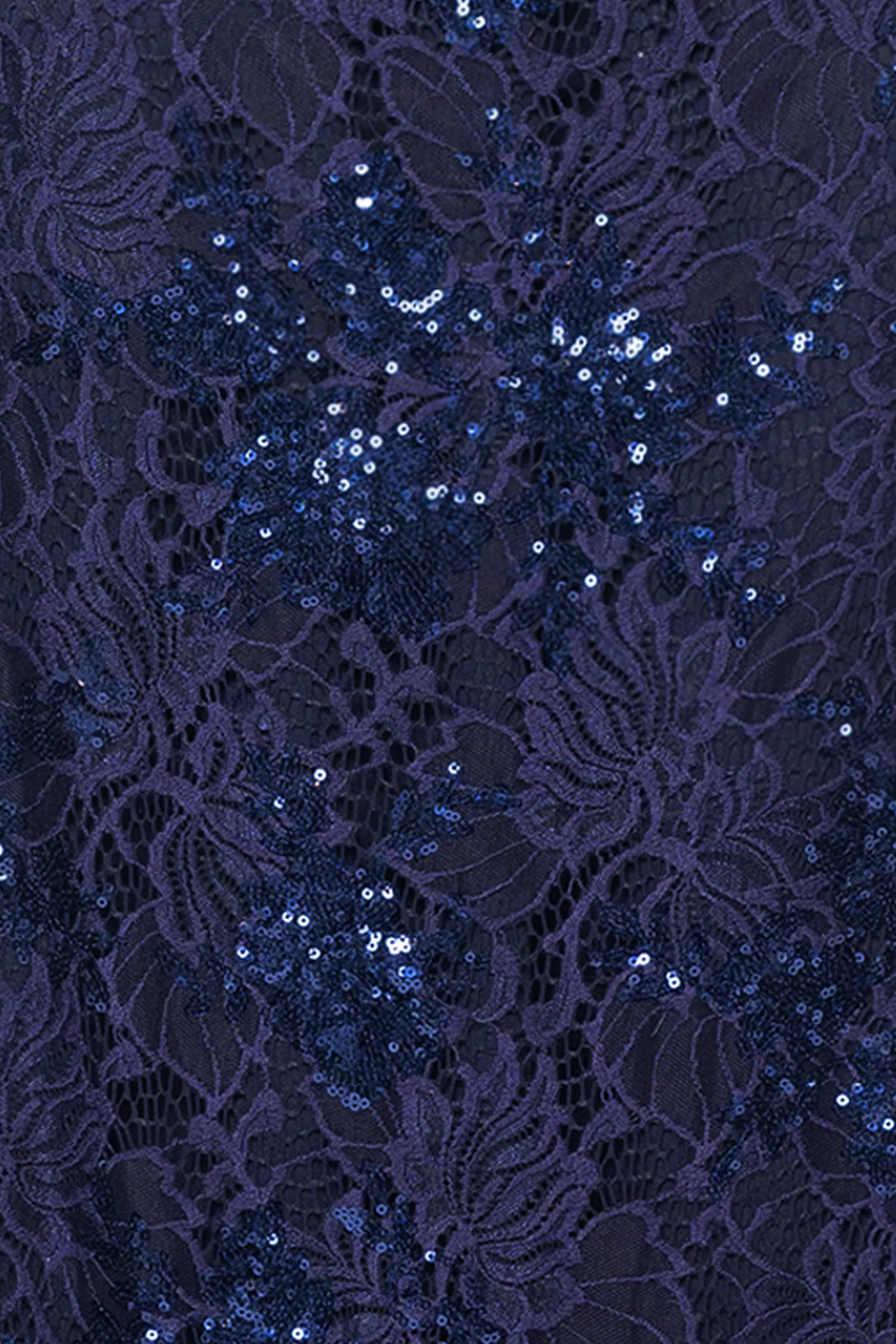 "Wilma" Sequin Lace Keyhole Neck Floor Length Dress sold by Betsy & Adam product image thumbnail 5